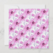 Rosa Anemone Blütenfarbe Hochzeit lädt ein Einladung (Rückseite)