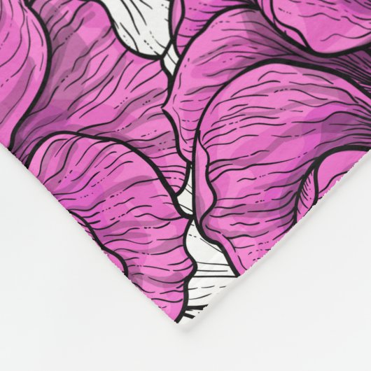 Rosa Anemone Fleecedecke (Ecke)