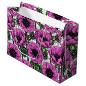 Rosa Anemone Große Geschenktüte (Vorderseite Schrägansicht)