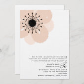Rosa Anemone Hochzeit Einladung: von Brautpaaren Einladung (Vorne/Hinten)