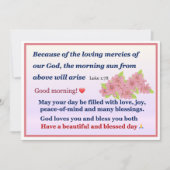 Rosa Anemone Morning Sessing Card (Vorderseite)