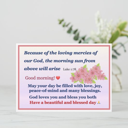 Rosa Anemone Morning Sessing Card (Stehend Vorderseite)