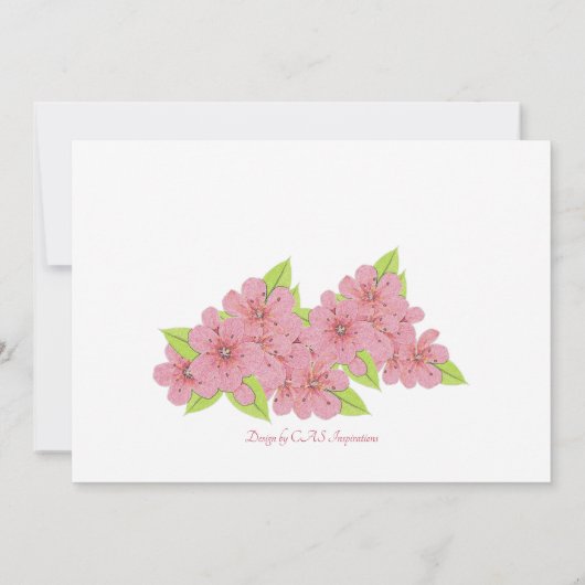 Rosa Anemone Morning Sessing Card (Rückseite)