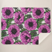 Rosa Anemone Sherpadecke (Vorderseite (Horizontal))