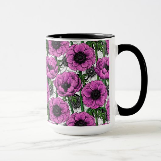 Rosa Anemone Tasse (Rechts)