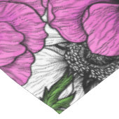 Rosa Anemone Tischdecke (Schrägansicht)