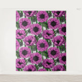 Rosa Anemone Wandteppich (Vorderseite)