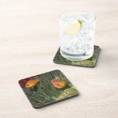 Rosa Anemonefish in der Magnificant Seeanemone Getränkeuntersetzer (Rechte Seite)