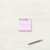 Rosa Anemonen Dinge, um Lila Post-It-Notes zu tun Post-it Klebezettel (Auf Schreibtisch)