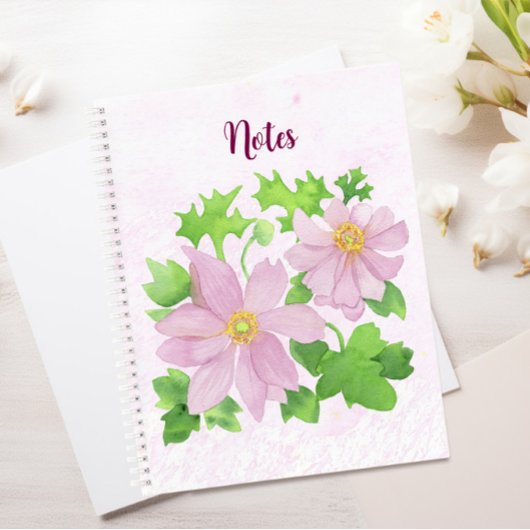 Rosa Anenom Notizblock