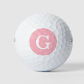 Rosa Anfangsmonogramm Golfball (Vorderseite)
