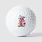 Rosa Anfangsmonogramm Golfball (Vorderseite)