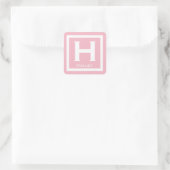 Rosa Anfangsname Kinder Mädchen Party zurück zur S Quadratischer Aufkleber (Tasche)