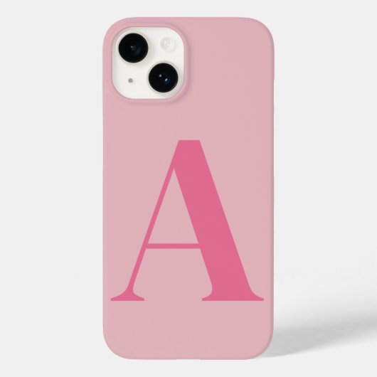 rosa Anfangsname Personalisiert Monogramm-Design Case-Mate iPhone Hülle (Rückseite)