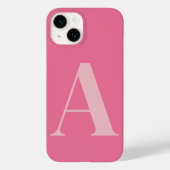 rosa Anfangsname Personalisiert Monogramm-Design Case-Mate iPhone Hülle (Rückseite)