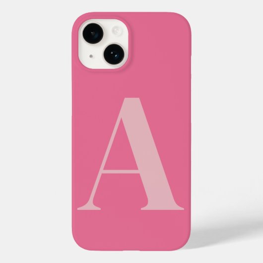 rosa Anfangsname Personalisiert Monogramm-Design Case-Mate iPhone Hülle (Rückseite)
