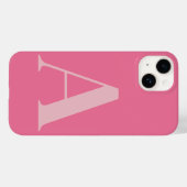rosa Anfangsname Personalisiert Monogramm-Design Case-Mate iPhone Hülle (Rückseite (Horizontal))