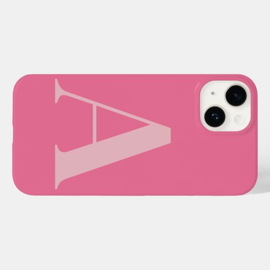 rosa Anfangsname Personalisiert Monogramm-Design Case-Mate iPhone Hülle (Rückseite (Horizontal))