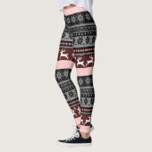 Rosa angemessenes Insel-Muster Leggings (Links)