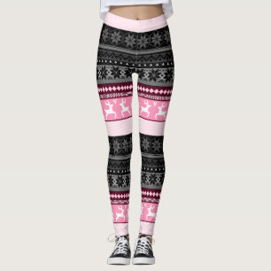 Rosa angemessenes Insel-Muster Leggings