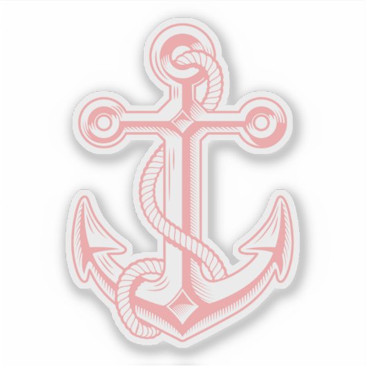 rosa Anker Aufkleber (Vorderseite)