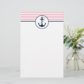 rosa Anker Briefpapier (Stehend Vorderseite)