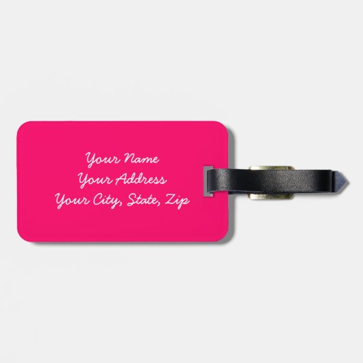 Rosa Anker-Gepäckanhänger Gepäckanhänger (Rückseite horizontal)