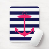 Rosa Anker-Silhouette Mousepad (Mit Mouse)