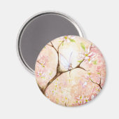 Rosa Ansicht Blossom Magnet (Vorderseite/Rückseite)