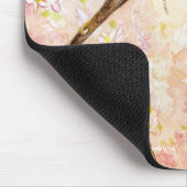 Rosa Ansicht-Blüte Mousepad (Ecke)