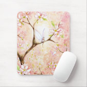 Rosa Ansicht-Blüte Mousepad (Mit Mouse)