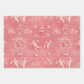 Rosa Antike Engel und Herzen Geschenkpapier Set (Vorderseite 3)