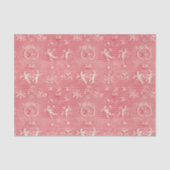 Rosa Antike Engel und Herzen Seidenpapier (Vorderseite)