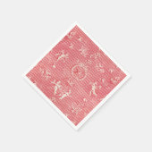 Rosa Antike Engel und Herzen Serviette (Ecke)