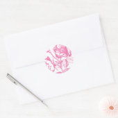 Rosa antike Rose Runder Aufkleber (Umschlag)