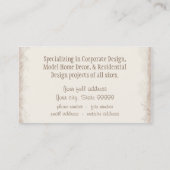 Rosa antike Vintage elegante verschwenderische Visitenkarte (Rückseite)