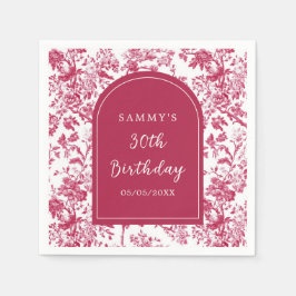 Rosa Antiquitätenpartei Chinoiserie Geburtstagspar Serviette