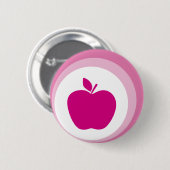 rosa Apfel Button (Vorne & Hinten)
