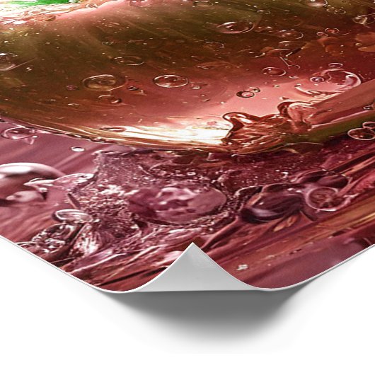 Rosa Apfel Poster (Ecke)