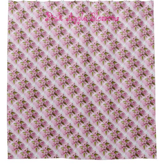 Rosa Apfelblüten Duschvorhang (Vorderseite)