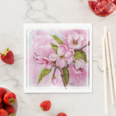 Rosa Apfelblüten Serviette (Beispiel)