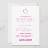 Rosa Après Ski mit mir bei 40 Party Trip Einladung (Rückseite)