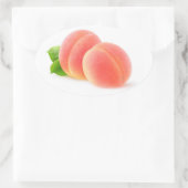 Rosa Aprikosen Ovaler Aufkleber (Tasche)