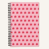 Rosa Aptenia-Blume Nahtloses Muster auf Notebook Notizblock (Vorderseite)