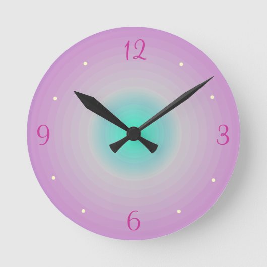 Rosa Aqua > die Wanduhr der Kinder (Vorderseite)