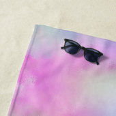 Rosa Aqua Lila Weißes Einhorn Strandtuch (Beispiel)