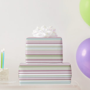 Rosa, Aqua, Minze, Frühlingsregen und Malvenstreif Geschenkpapier