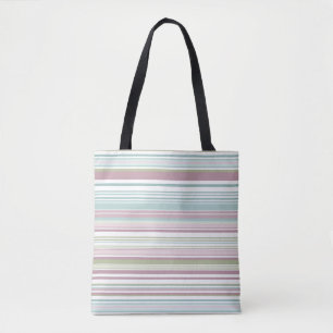 Rosa, Aqua, Minze, Frühlingsregen und Malvenstreif Tasche