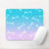 Rosa-Aqua-Obre-Libelle Mousepad (Mit Mouse)