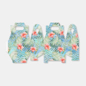 Rosa Aqua Tropischer Hibiskus Geschenkschachtel (Ungefaltet)